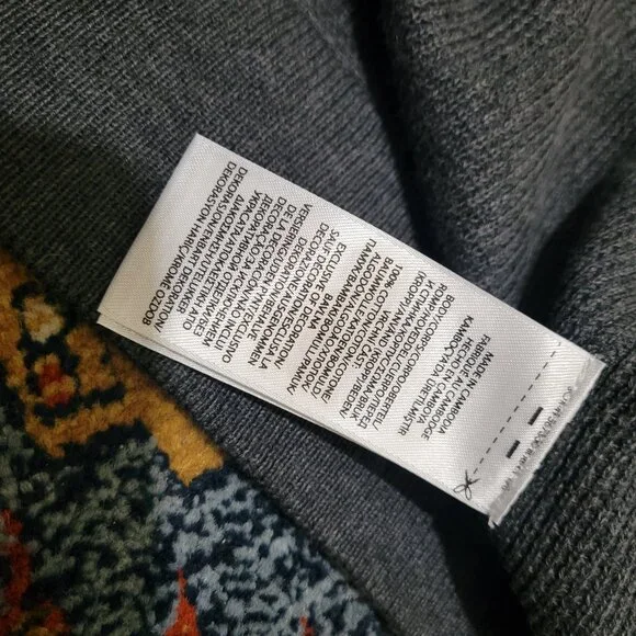 Polo Ralph Lauren Waffle Knit Full Zip Hoodie Lightweight Jacket Dark Grey Pima - Picture 9 of 11